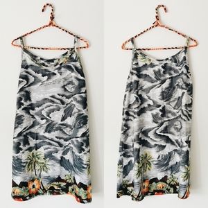 Floral Gray Sleeveless Dress
